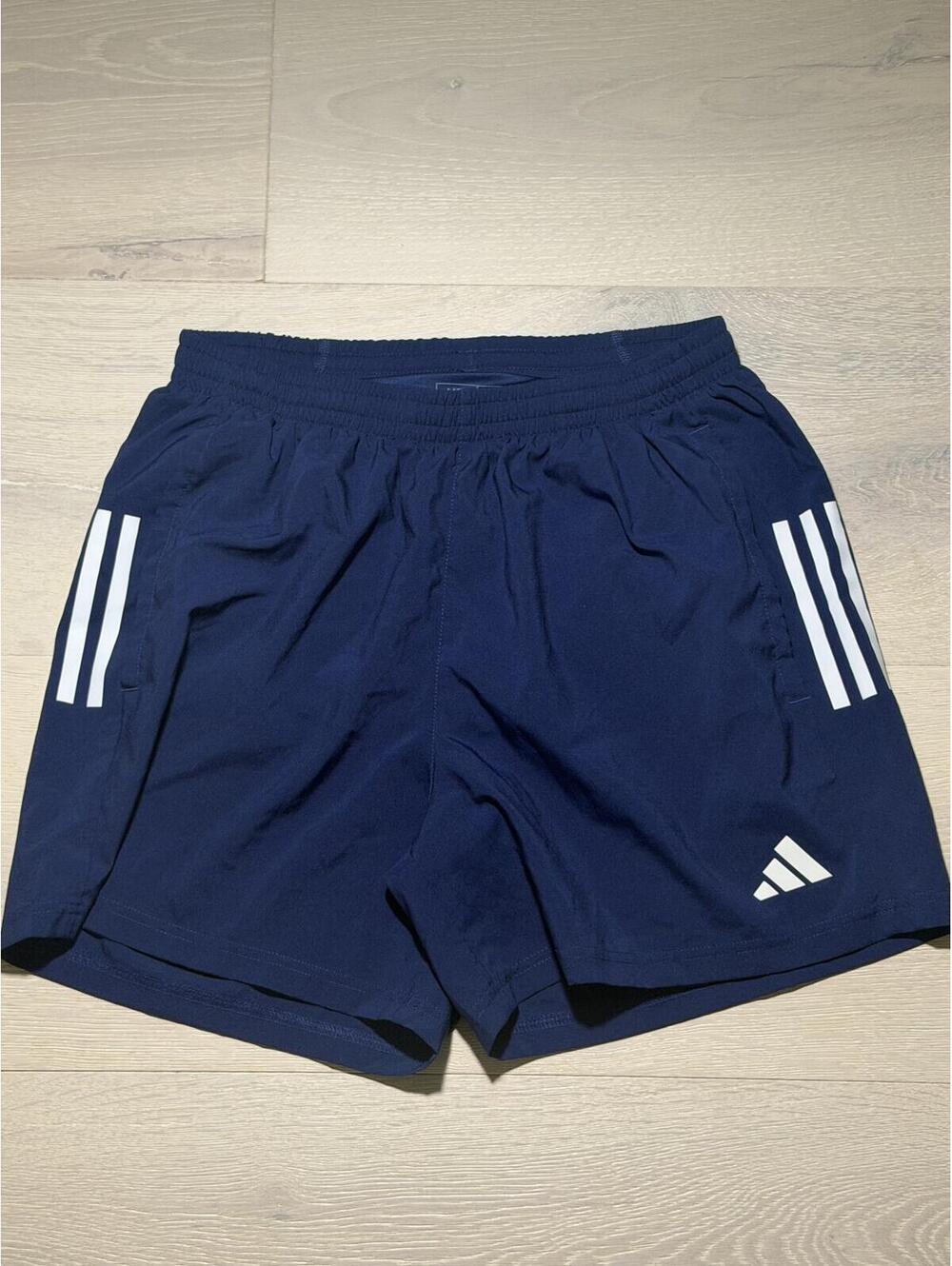 Adidas AeroReady Running Shorts Men’s Medium Blue 5” Reflective 3 Stripe Gym